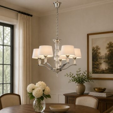White Fiennes Pendant Light