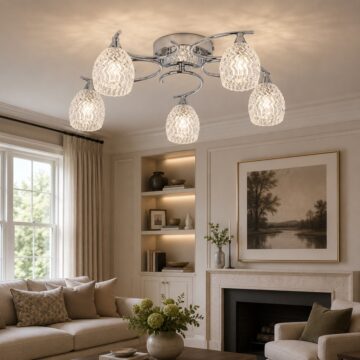 Boyer 5 Ceiling Lamp | Chrome