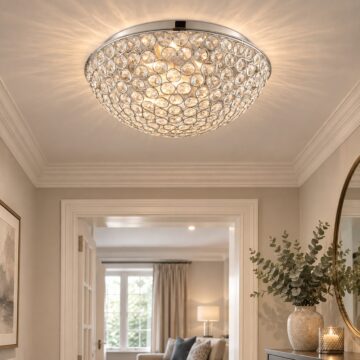 Chrome Chryla 3 Ceiling Lamp