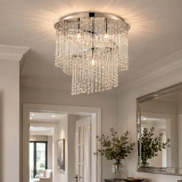 Chrome Camille Ceiling Lamp