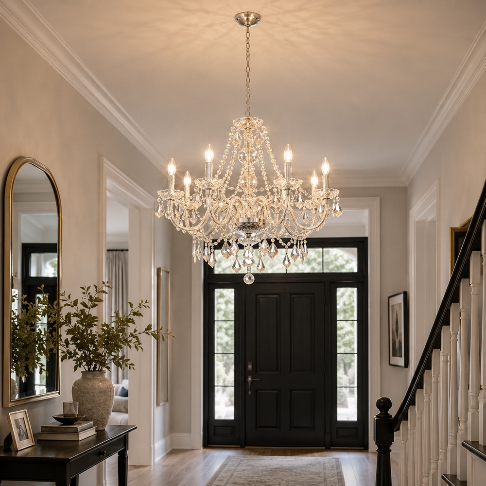 Chrome Clarence 8 Pendant Light