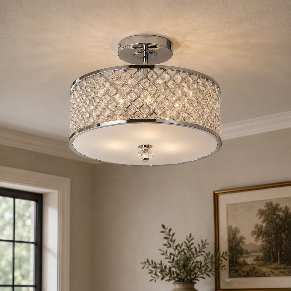 Hudson Ceiling Lamp | Chrome
