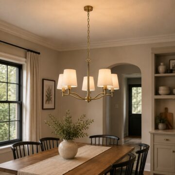 White Ortona 5 Pendant Light