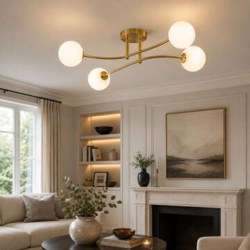 Brass Otto 4 Ceiling Light