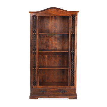Rovigo Bhoja Tall Sheesham Bookcase With Drawer | Acacia