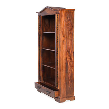 Rovigo Bhoja Sheesham & Acacia Tall 1 Drawer Bookcase | Assembled