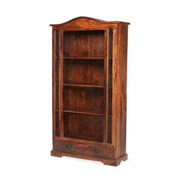Rovigo Bhoja Sheesham & Acacia Tall 1 Drawer Bookcase | Assembled