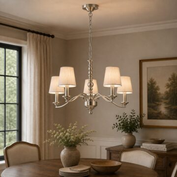 Silver Astaire 5 Pendant Light