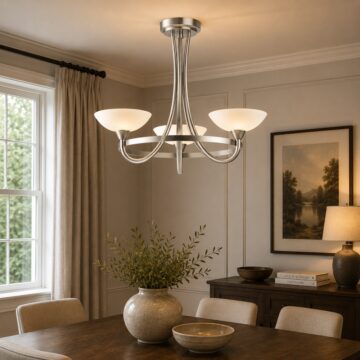 Cagney 3 Ceiling Lamp | Satin Chrome