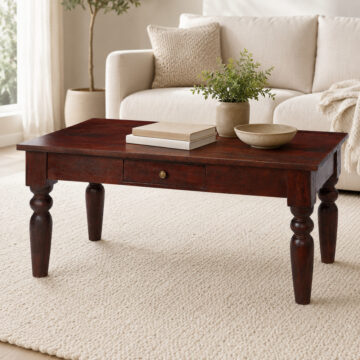 Chapra Dark Mango Coffee Table | Assembled