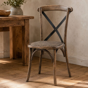 Oak Cross Back Dining Chair