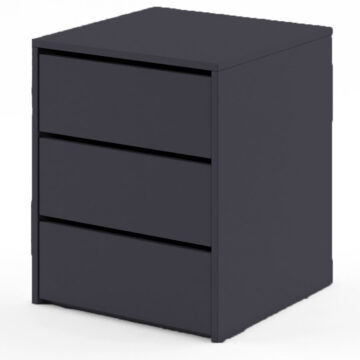 Rotterdam Matt Black Wardrobe Drawer Unit