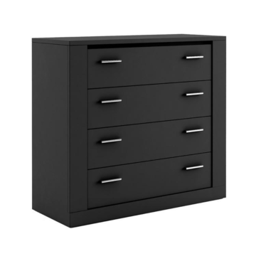 Rotterdam Matt Black 4 Drawer Chest
