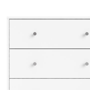 Elegance White 6 Drawer Chest