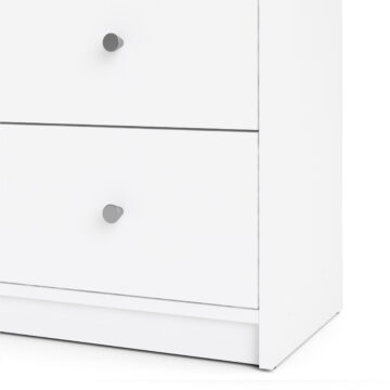 Elegance White 6 Drawer Chest