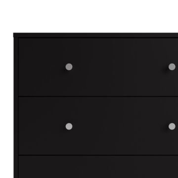Elegance Black 6 Drawer Chest