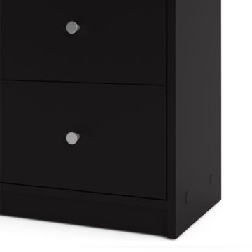 Elegance Black 6 Drawer Chest