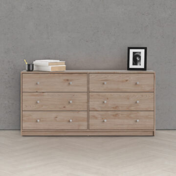 Elegance 6 Drawer Chest | Jackson Hickory Oak