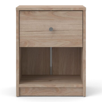 Elegance 1 Drawer Bedside Table | Oak Finish