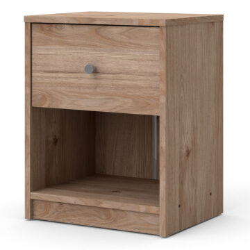 Elegance 1 Drawer Bedside Table | Oak Finish
