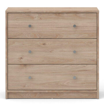 Elegance 3 Drawer Chest | Jackson Hickory Oak