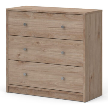 Elegance 3 Drawer Chest | Jackson Hickory Oak