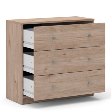 Elegance 3 Drawer Chest | Jackson Hickory Oak