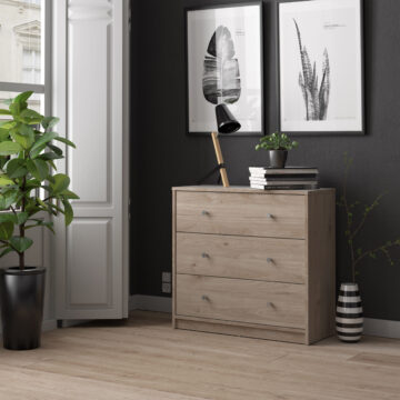 Elegance 3 Drawer Chest | Jackson Hickory Oak