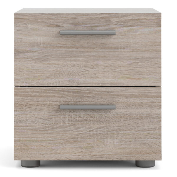 Rossi Bedside 2 Drawers in Truffle Oak | Self Assembly | Clearance