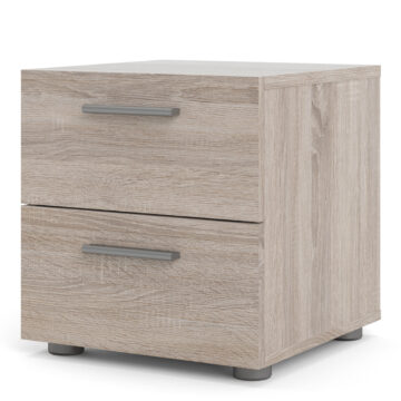 Rossi 2 Drawer Bedside | Oak Finish
