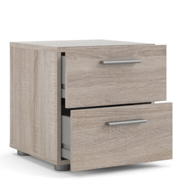 Rossi 2 Drawer Bedside | Oak Finish