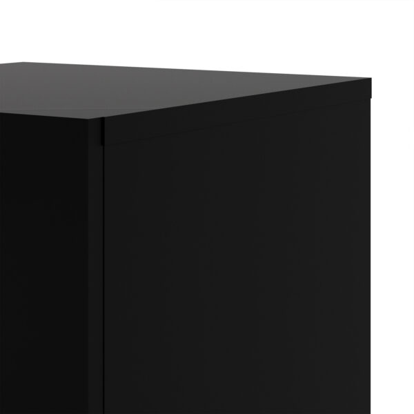 Rossi Bedside 2 Drawers in Black | Self Assembly