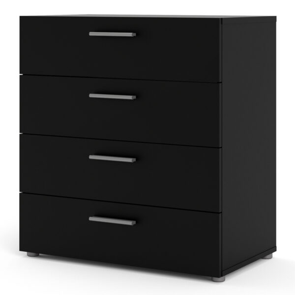 Rossi Chest of 4 Drawers in Black | Self Assembly
