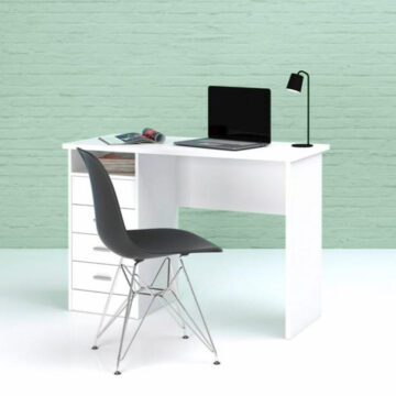 Ajax Plus White 4 Drawer Desk