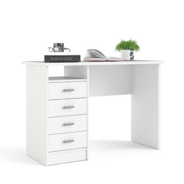 Ajax Plus White 4 Drawer Desk