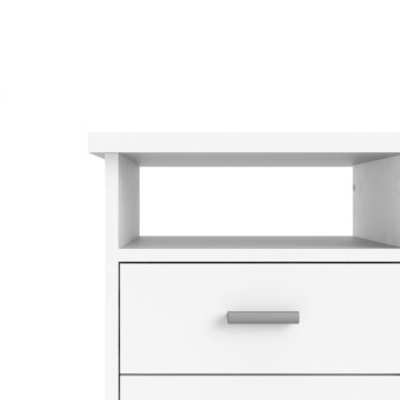 Ajax Plus White 4 Drawer Desk