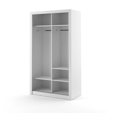Durango 120cm Sliding Door Wardrobe | Matt White