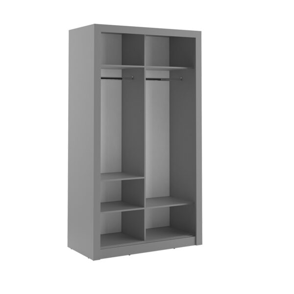 Durango 120cm Sliding Door Wardrobe | Matt Grey