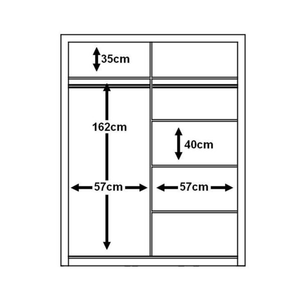 Durango 120cm  Sliding Door Wardrobe | Matt White