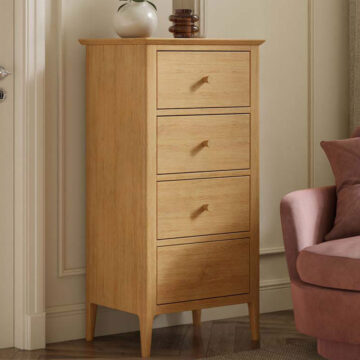 Sardinia Oak 4 Drawer Tall Chest
