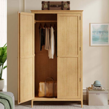 Sardinia Oak Full Hanging Double Wardrobe