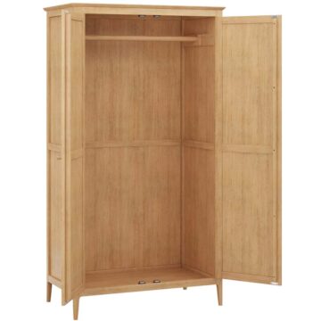 Sardinia Oak Full Hanging Double Wardrobe