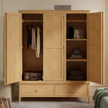Sardinia Oak Triple Wardrobe