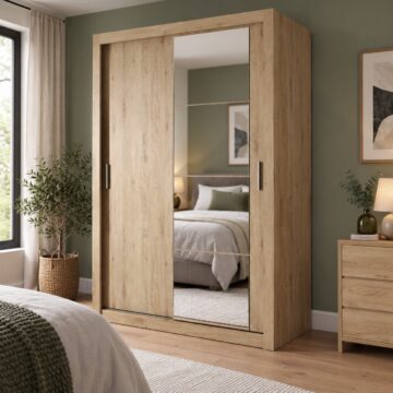 Durango 120cm Sliding Door Wardrobe | Shetland Oak