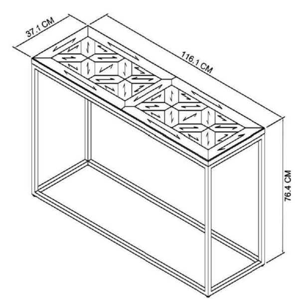 Black Calgary Console Table