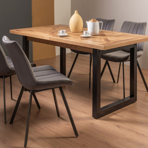 Black Calgary 4-6 Seater Extending Dining Table | 158 - 203cm