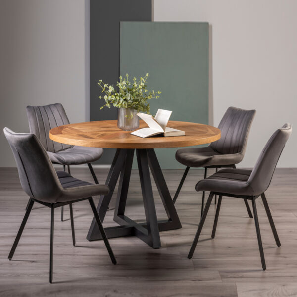 Black Calgary Round Dining Table