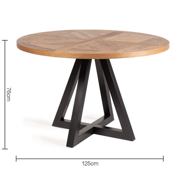 Black Calgary Round Dining Table