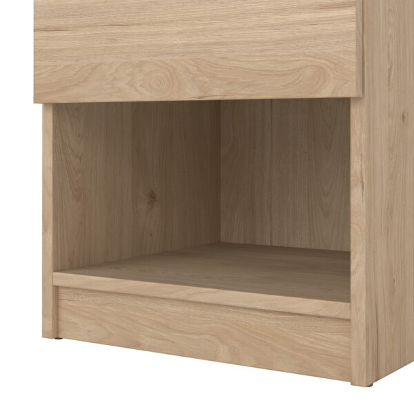 Moderno Bedside  1 Drawer 1 Shelf in Jackson Hickory Oak | Self Assembly