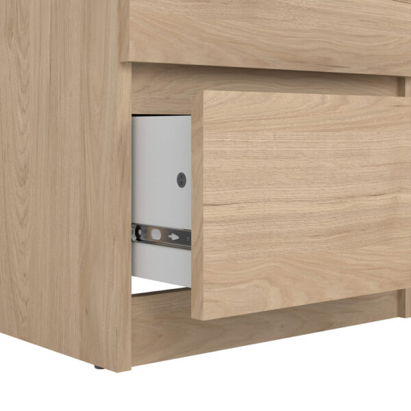 Moderno Narrow Chest of 5 Drawers in Jackson Hickory Oak | Self Assembly